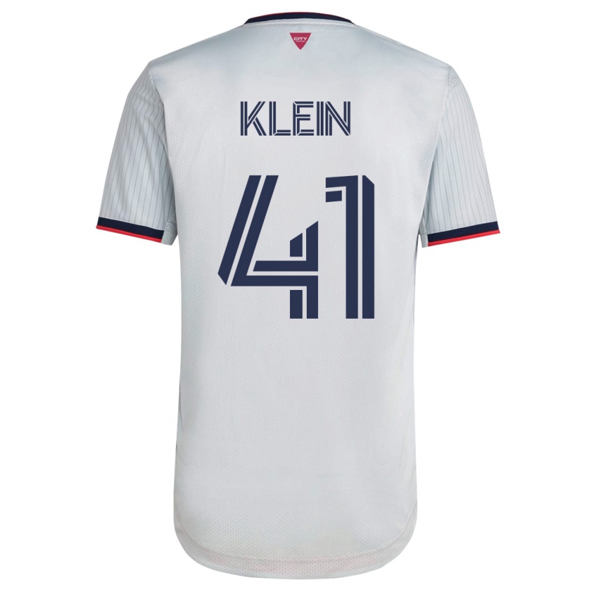 Mænd Johnny Klein #41 Hvid Udebane Spillertrøjer 2023/24 Trøje T-Shirt