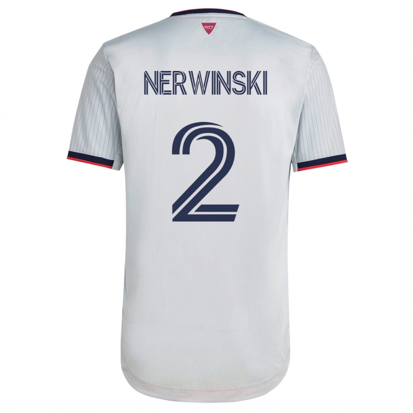 Mænd Jake Nerwinski #2 Hvid Udebane Spillertrøjer 2023/24 Trøje T-Shirt