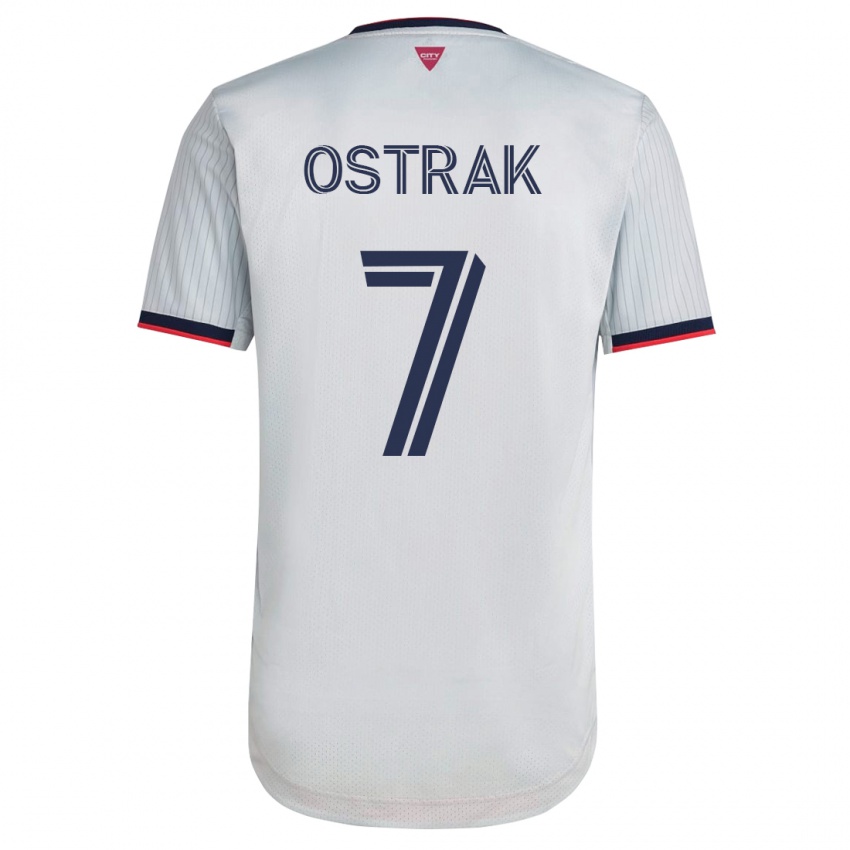 Mænd Tomás Ostrák #7 Hvid Udebane Spillertrøjer 2023/24 Trøje T-Shirt