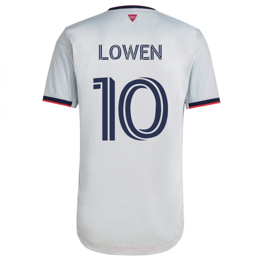 Mænd Eduard Löwen #10 Hvid Udebane Spillertrøjer 2023/24 Trøje T-Shirt