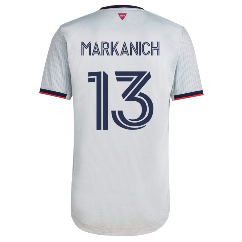 Mænd Anthony Markanich #13 Hvid Udebane Spillertrøjer 2023/24 Trøje T-Shirt
