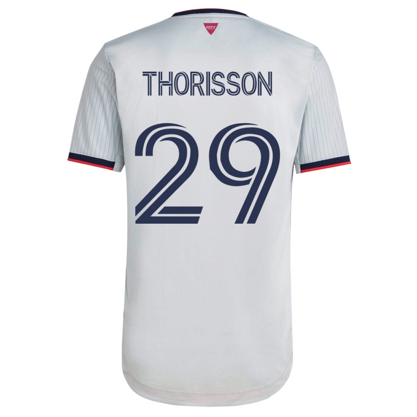 Mænd Nökkvi Thórisson #29 Hvid Udebane Spillertrøjer 2023/24 Trøje T-Shirt