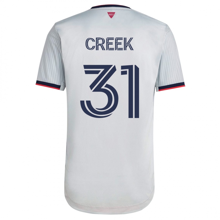 Mænd Michael Creek #31 Hvid Udebane Spillertrøjer 2023/24 Trøje T-Shirt