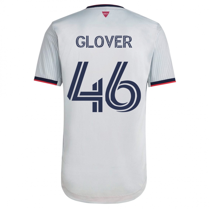 Mænd Caden Glover #46 Hvid Udebane Spillertrøjer 2023/24 Trøje T-Shirt