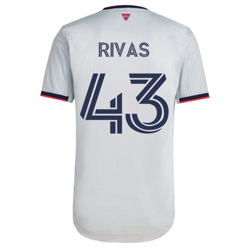 Mænd Sergio Rivas #43 Hvid Udebane Spillertrøjer 2023/24 Trøje T-Shirt