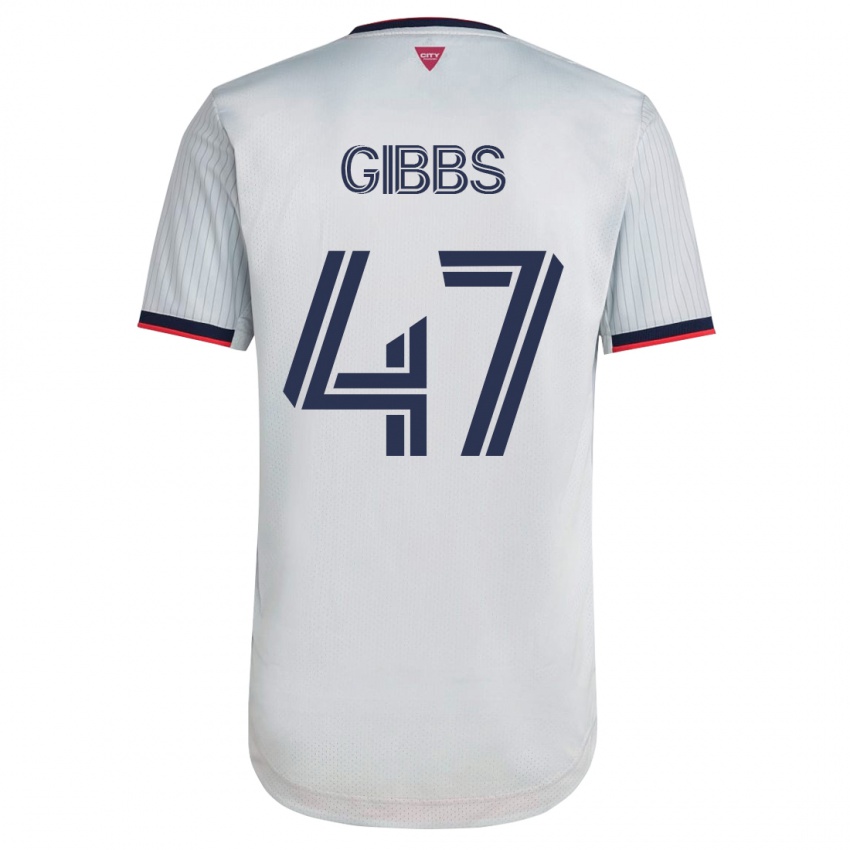 Mænd Ryley Gibbs #47 Hvid Udebane Spillertrøjer 2023/24 Trøje T-Shirt