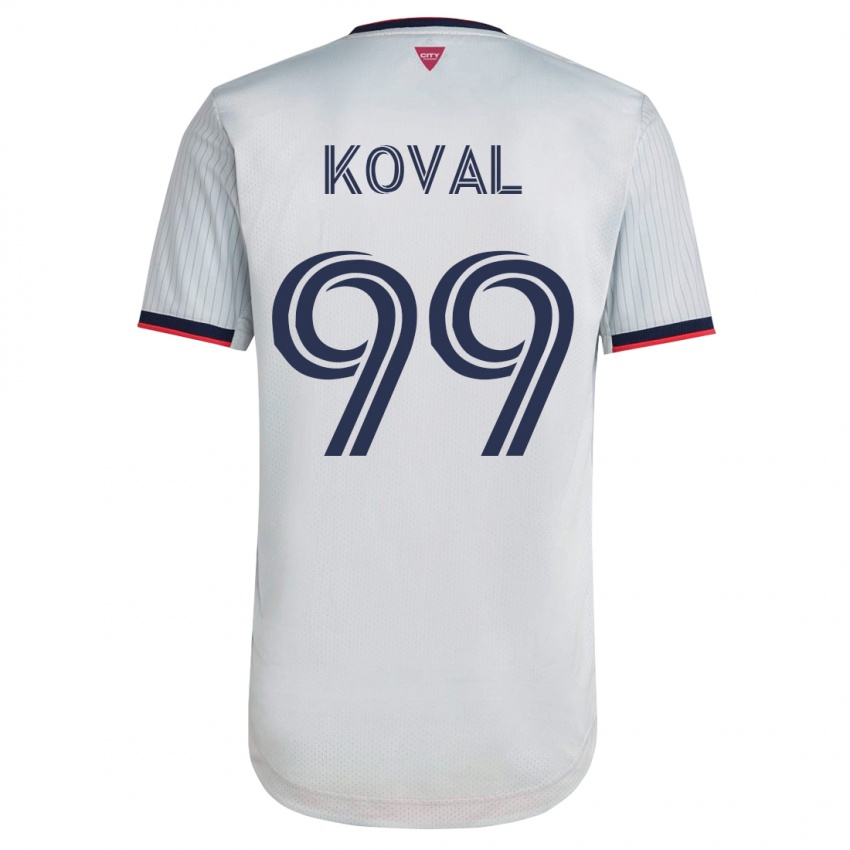 Mænd Stanislav Koval #99 Hvid Udebane Spillertrøjer 2023/24 Trøje T-Shirt