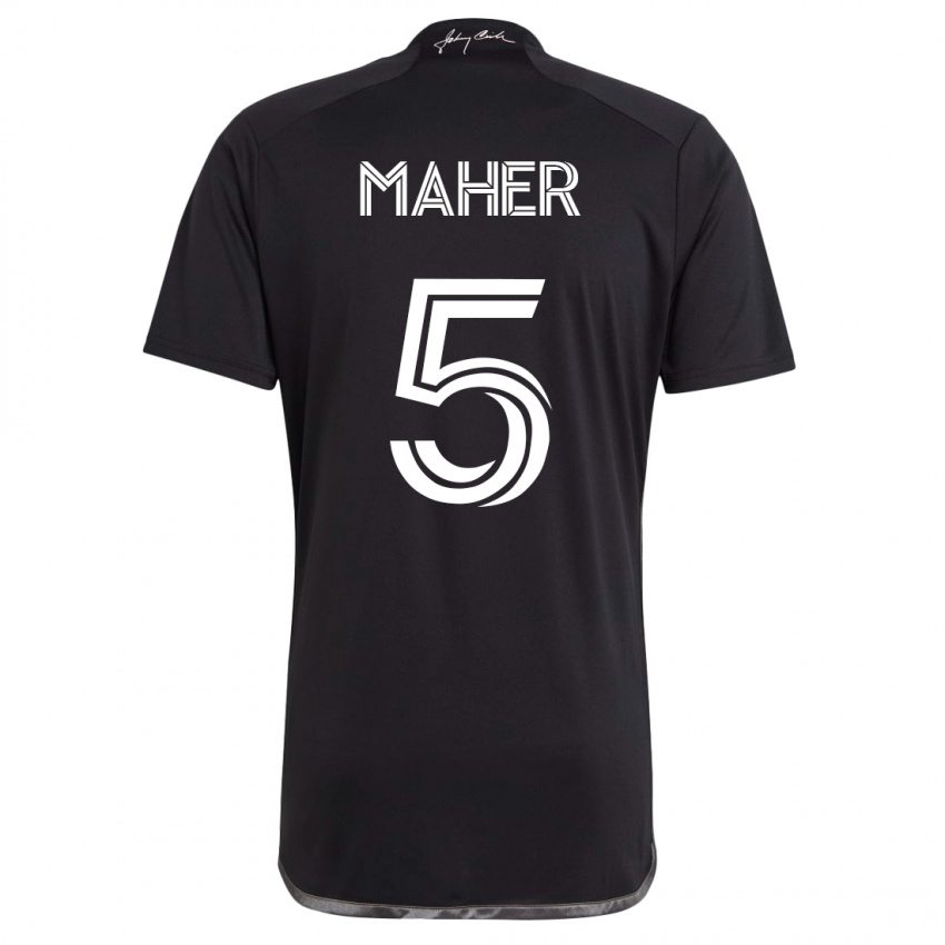 Mænd Jack Maher #5 Sort Udebane Spillertrøjer 2023/24 Trøje T-Shirt