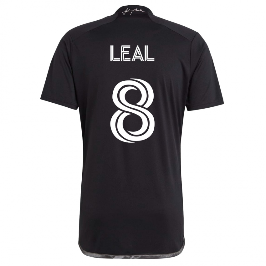 Mænd Randall Leal #8 Sort Udebane Spillertrøjer 2023/24 Trøje T-Shirt