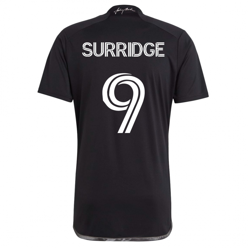 Mænd Sam Surridge #9 Sort Udebane Spillertrøjer 2023/24 Trøje T-Shirt