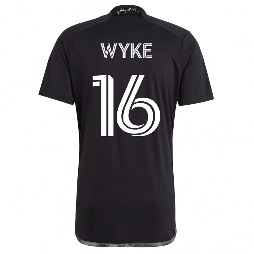 Mænd Laurence Wyke #16 Sort Udebane Spillertrøjer 2023/24 Trøje T-Shirt