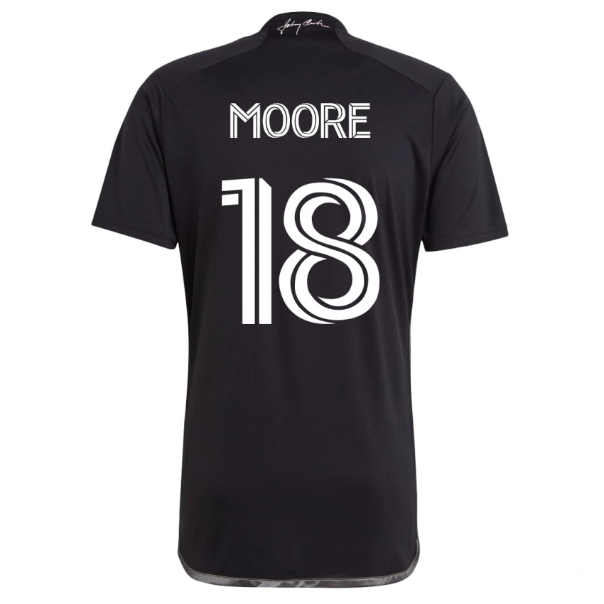 Mænd Shaq Moore #18 Sort Udebane Spillertrøjer 2023/24 Trøje T-Shirt
