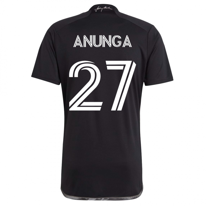 Mænd Tah Anunga #27 Sort Udebane Spillertrøjer 2023/24 Trøje T-Shirt