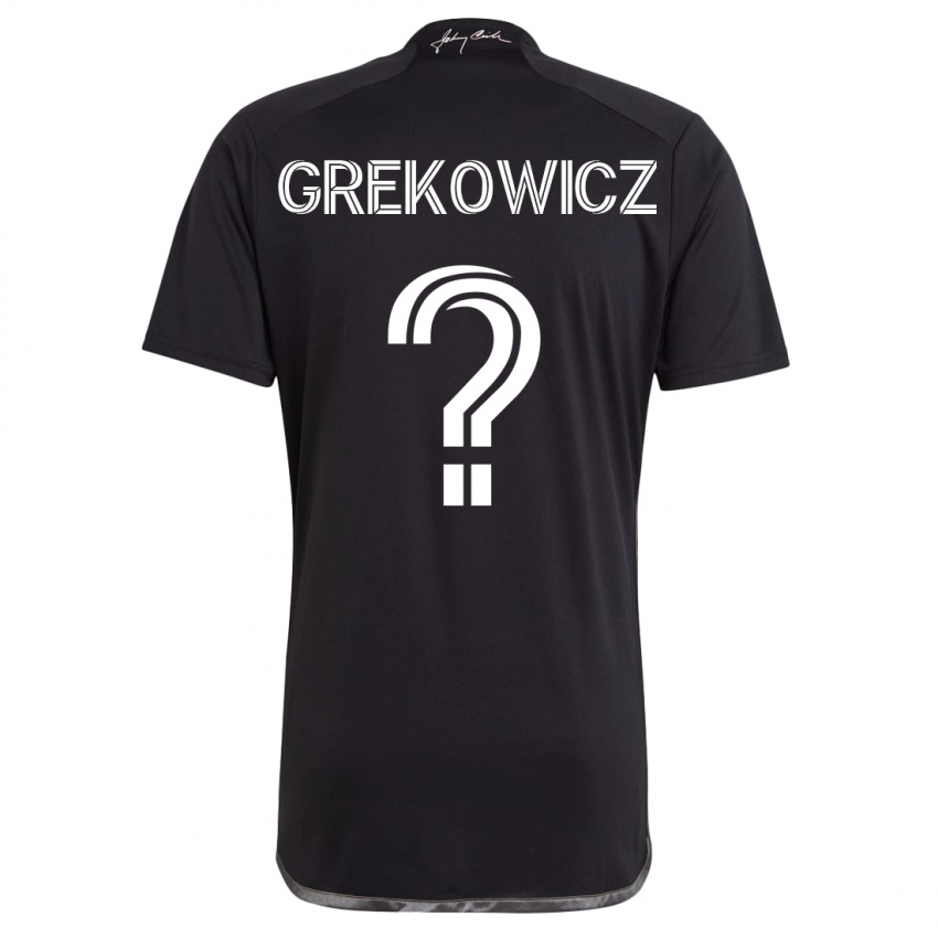 Mænd Jacob Grekowicz #0 Sort Udebane Spillertrøjer 2023/24 Trøje T-Shirt