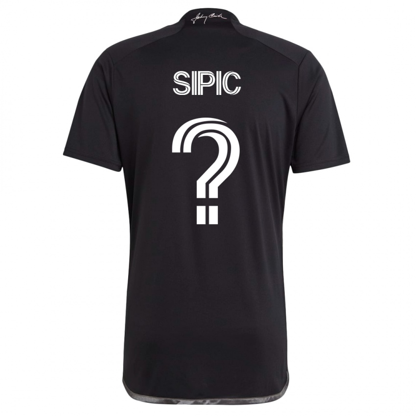 Mænd Adem Sipić #0 Sort Udebane Spillertrøjer 2023/24 Trøje T-Shirt