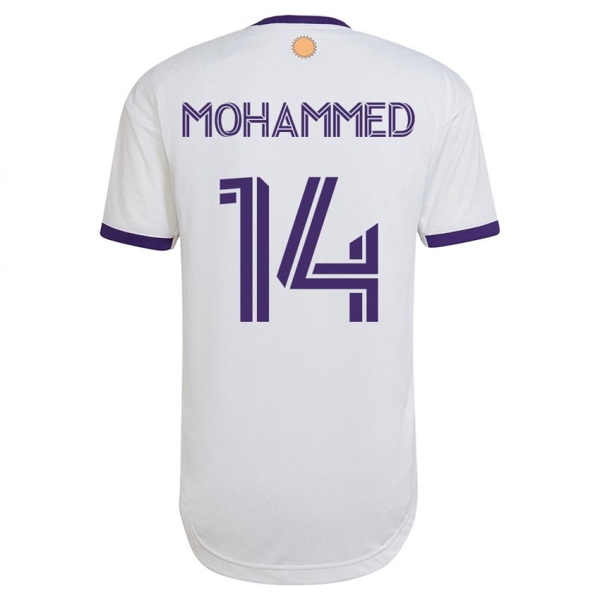 Mænd Shak Mohammed #14 Hvid Udebane Spillertrøjer 2023/24 Trøje T-Shirt