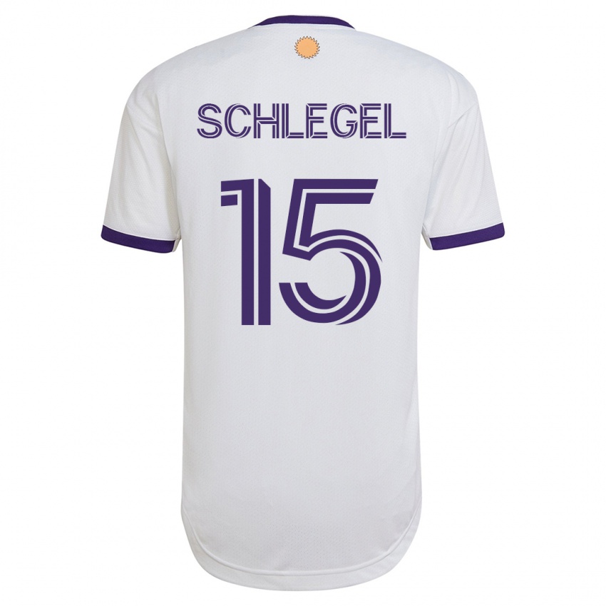 Mænd Rodrigo Schlegel #15 Hvid Udebane Spillertrøjer 2023/24 Trøje T-Shirt