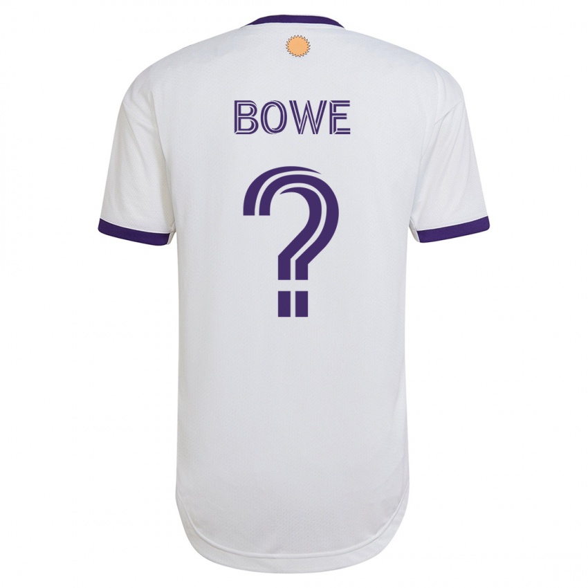 Mænd Thomas Bowe #0 Hvid Udebane Spillertrøjer 2023/24 Trøje T-Shirt