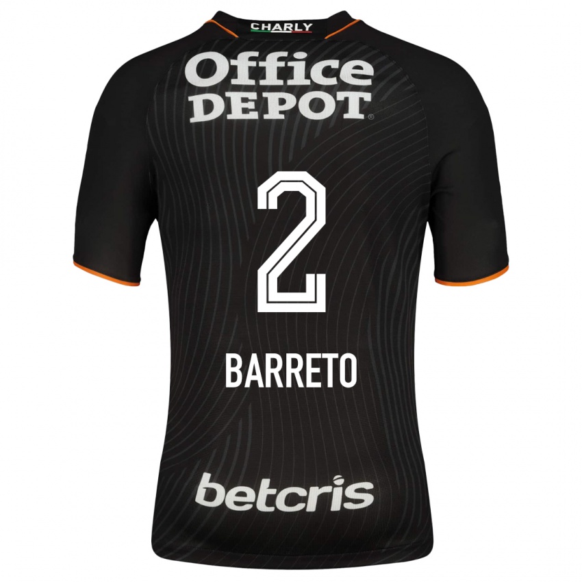 Mænd Sergio Barreto #2 Sort Udebane Spillertrøjer 2023/24 Trøje T-Shirt