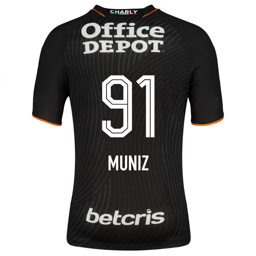 Mænd Brandon Muñiz #91 Sort Udebane Spillertrøjer 2023/24 Trøje T-Shirt