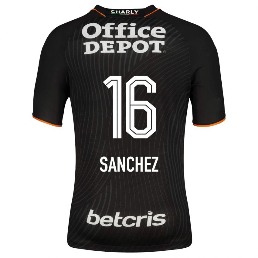 Mænd Vanessa Sanchez #16 Sort Udebane Spillertrøjer 2023/24 Trøje T-Shirt