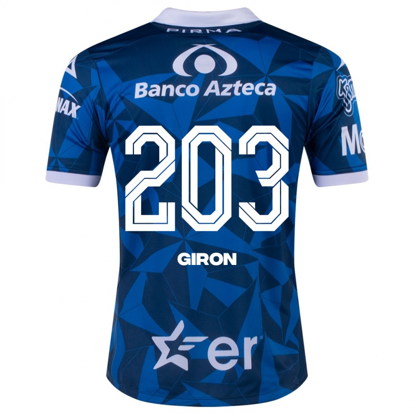 Mænd Randall Girón #203 Blå Udebane Spillertrøjer 2023/24 Trøje T-Shirt