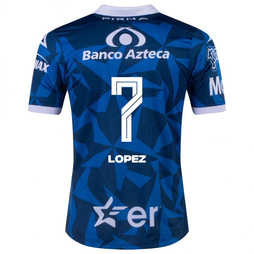Mænd Viridiana López #7 Blå Udebane Spillertrøjer 2023/24 Trøje T-Shirt