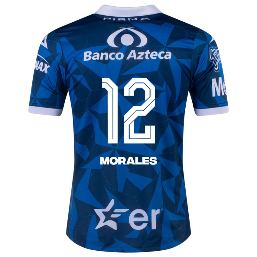 Mænd Karla Morales #12 Blå Udebane Spillertrøjer 2023/24 Trøje T-Shirt