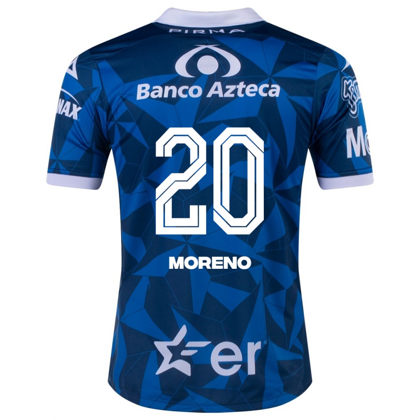 Mænd Ximena Moreno #20 Blå Udebane Spillertrøjer 2023/24 Trøje T-Shirt