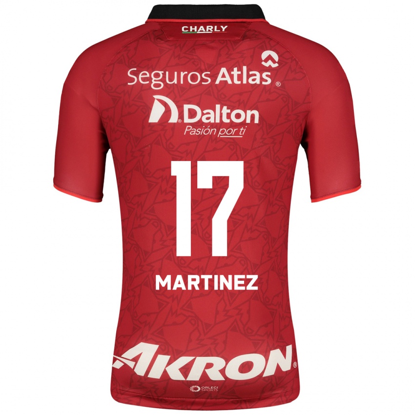 Mænd Jaziel Martinez #17 Rød Udebane Spillertrøjer 2023/24 Trøje T-Shirt