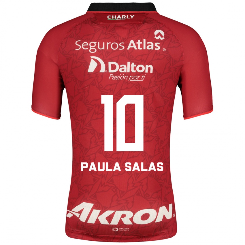 Mænd María Paula Salas #10 Rød Udebane Spillertrøjer 2023/24 Trøje T-Shirt