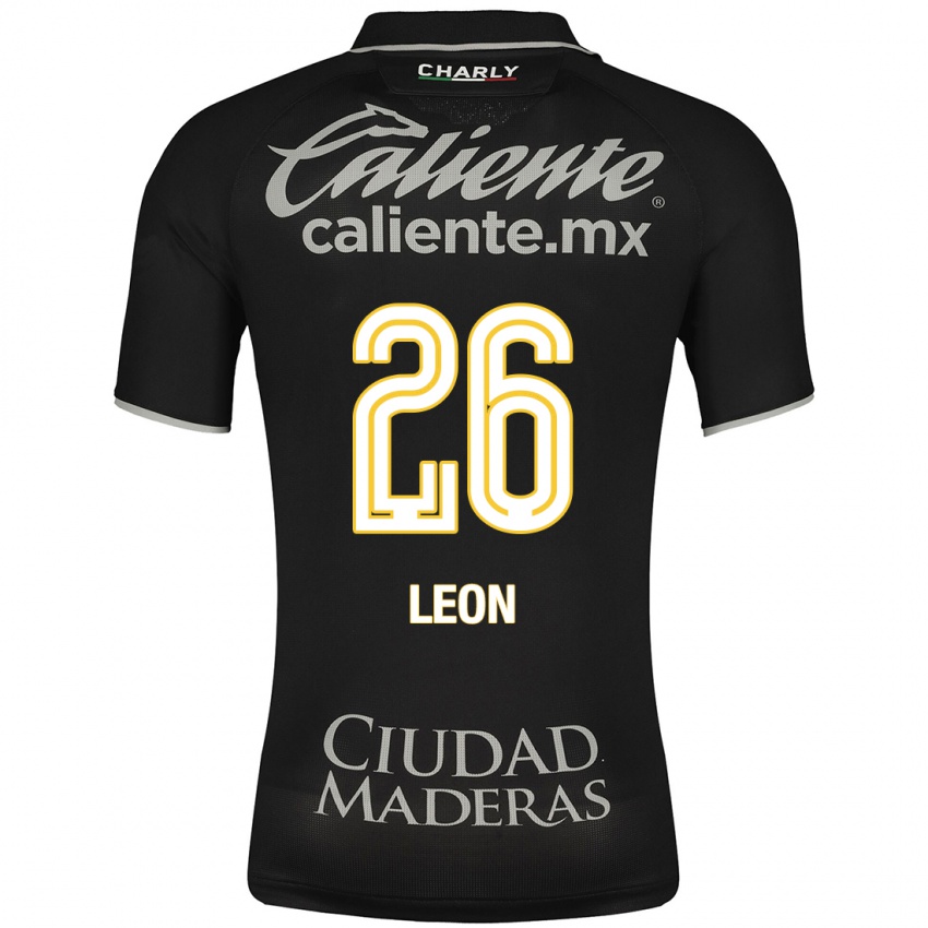 Mænd Armando León #26 Sort Udebane Spillertrøjer 2023/24 Trøje T-Shirt