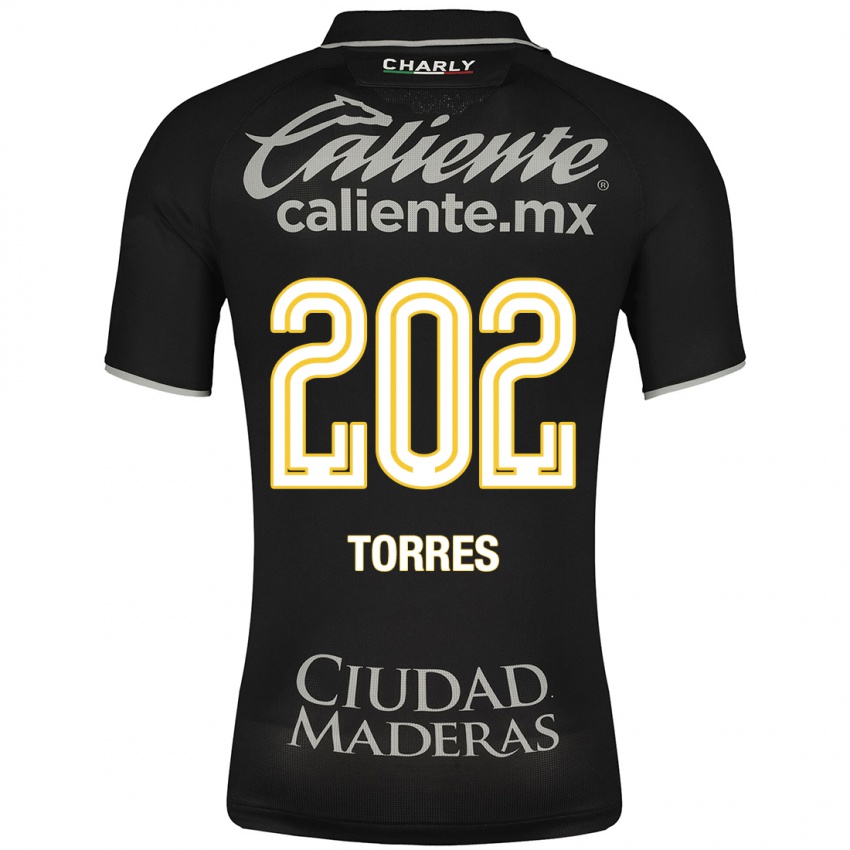 Mænd Erick Torres #202 Sort Udebane Spillertrøjer 2023/24 Trøje T-Shirt
