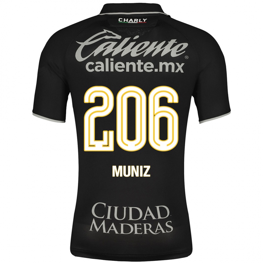 Mænd Isaác Muñíz #206 Sort Udebane Spillertrøjer 2023/24 Trøje T-Shirt