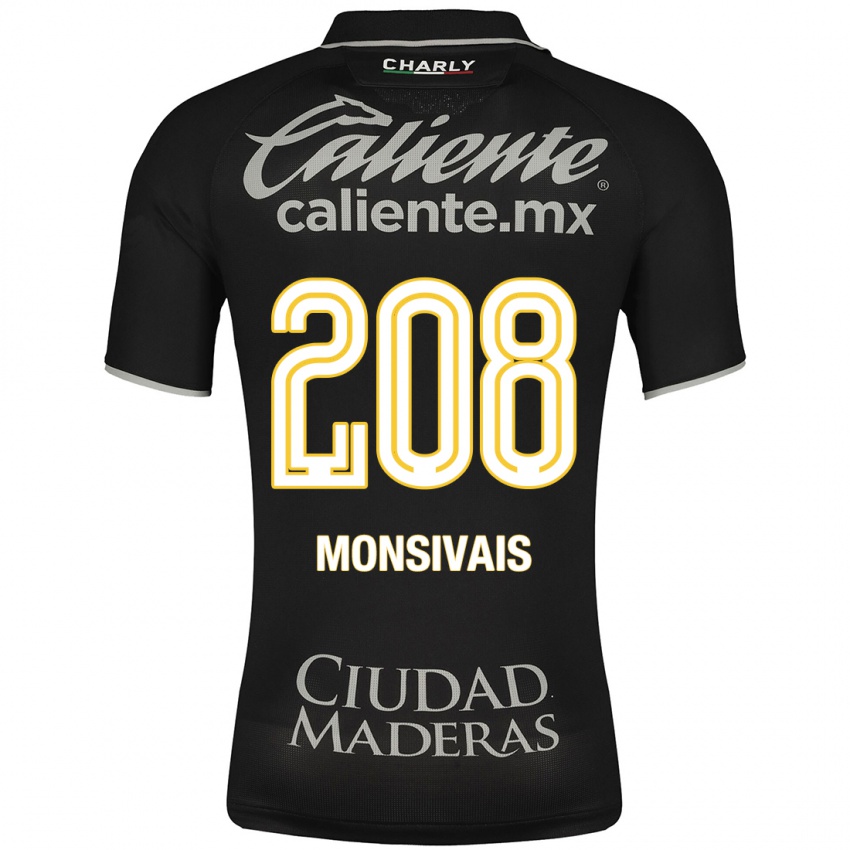 Mænd Daniel Monsivaís #208 Sort Udebane Spillertrøjer 2023/24 Trøje T-Shirt