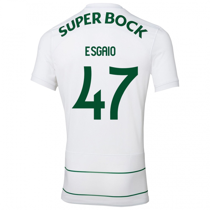Mænd Ricardo Esgaio #47 Hvid Udebane Spillertrøjer 2023/24 Trøje T-Shirt