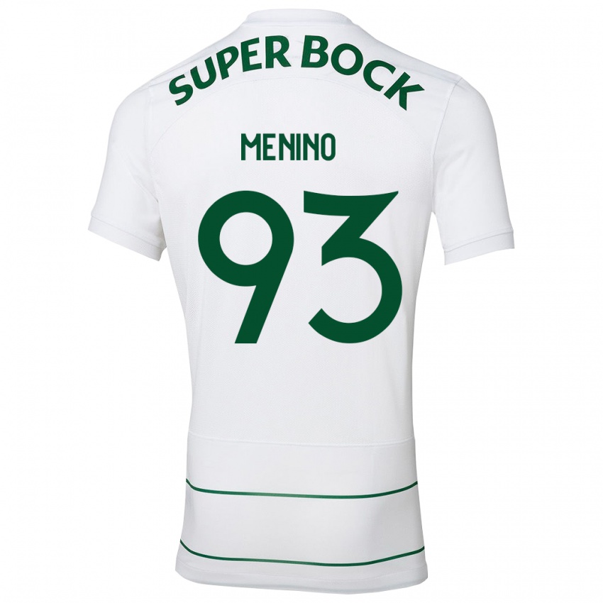 Mænd Miguel Menino #93 Hvid Udebane Spillertrøjer 2023/24 Trøje T-Shirt