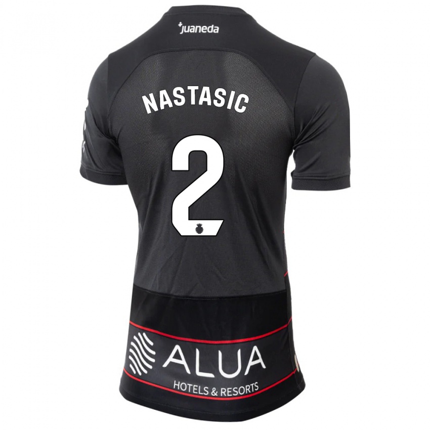 Mænd Matija Nastasic #2 Sort Udebane Spillertrøjer 2023/24 Trøje T-Shirt