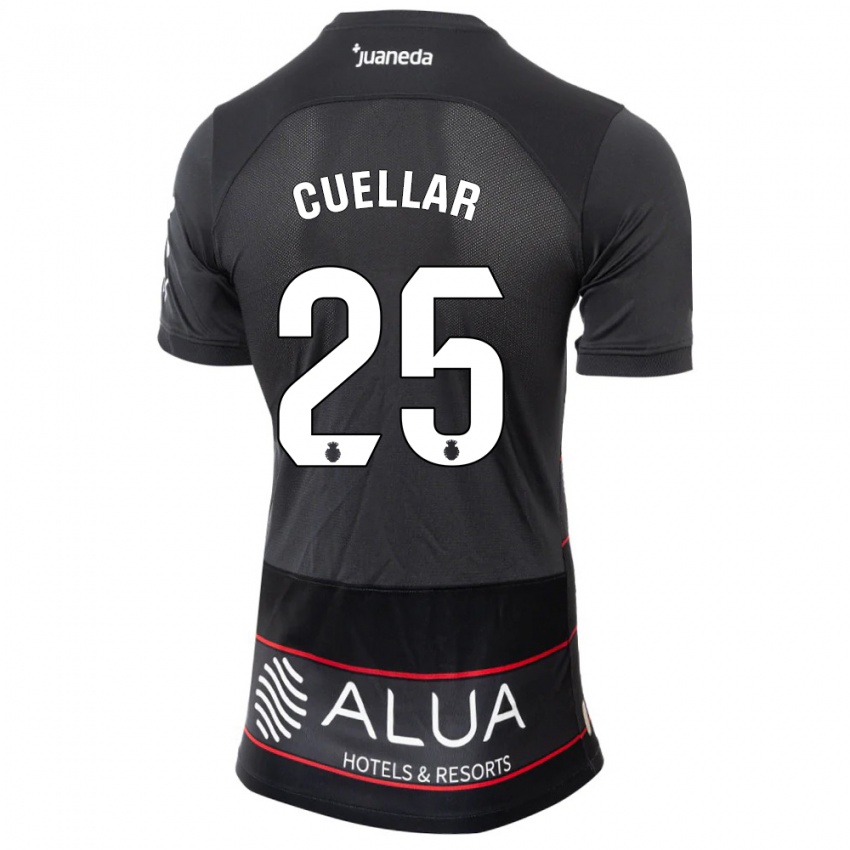 Mænd Iván Cuéllar #25 Sort Udebane Spillertrøjer 2023/24 Trøje T-Shirt