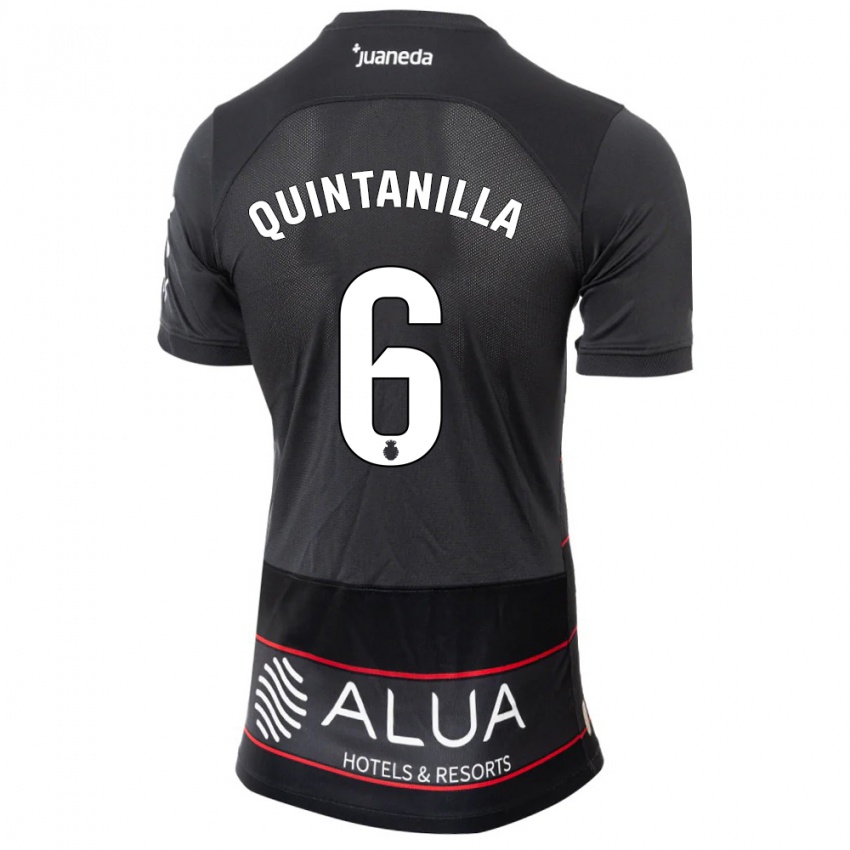 Mænd Rubén Quintanilla #6 Sort Udebane Spillertrøjer 2023/24 Trøje T-Shirt