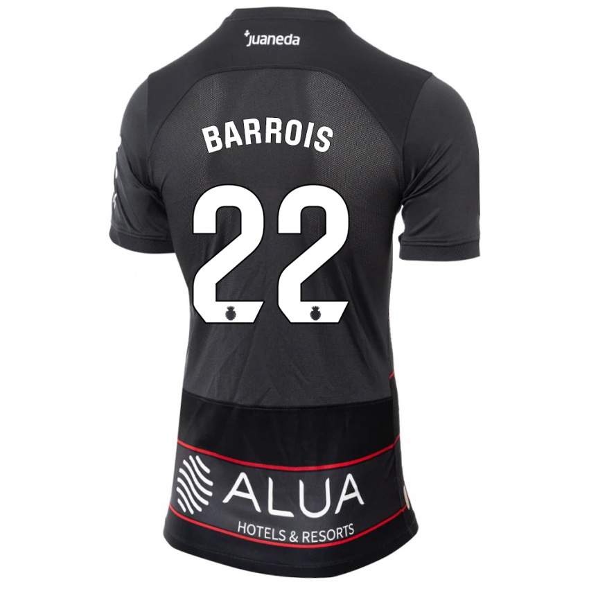 Mænd Eliott Barrois #22 Sort Udebane Spillertrøjer 2023/24 Trøje T-Shirt