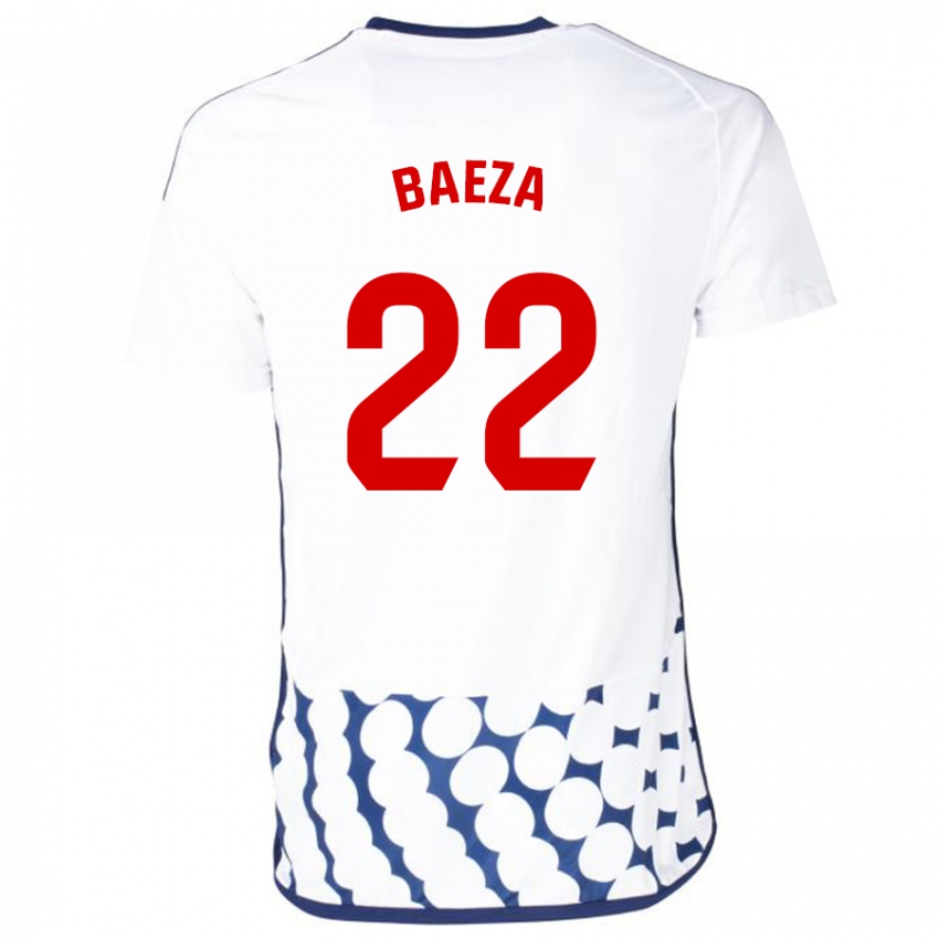 Mænd Miguel Baeza #22 Hvid Udebane Spillertrøjer 2023/24 Trøje T-Shirt