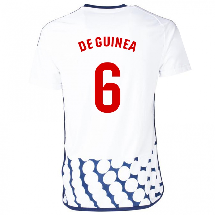 Mænd Asier Ortiz De Guinea #6 Hvid Udebane Spillertrøjer 2023/24 Trøje T-Shirt