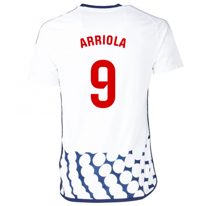 Mænd Marcos Arriola #9 Hvid Udebane Spillertrøjer 2023/24 Trøje T-Shirt