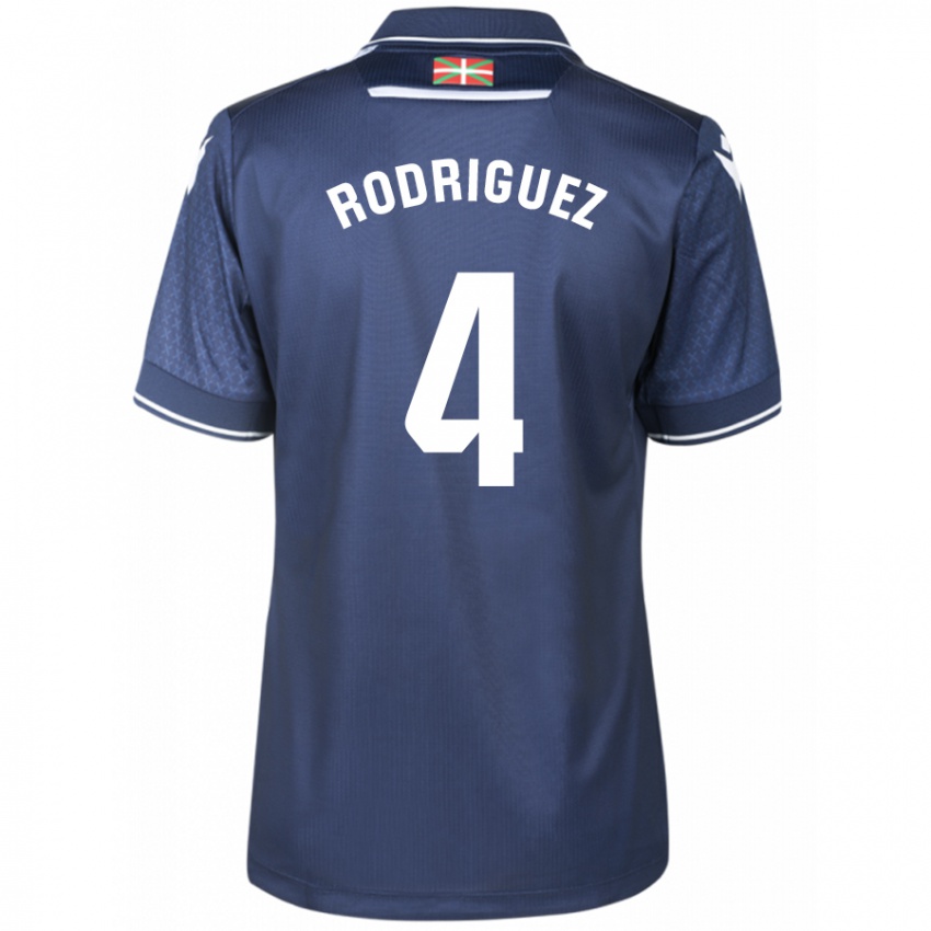 Mænd Peru Rodriguez #4 Flåde Udebane Spillertrøjer 2023/24 Trøje T-Shirt