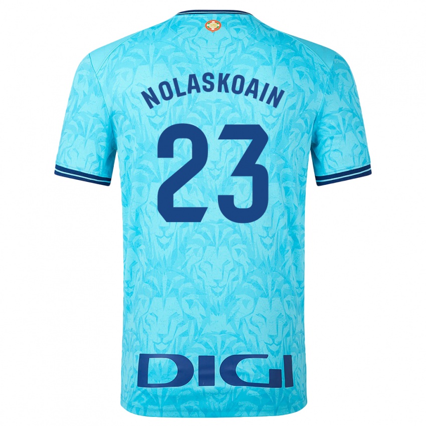 Mænd Peru Nolaskoain #23 Himmelblå Udebane Spillertrøjer 2023/24 Trøje T-Shirt