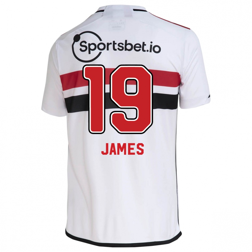 Kvinder James Rodriguez #19 Hvid Hjemmebane Spillertrøjer 2023/24 Trøje T-Shirt
