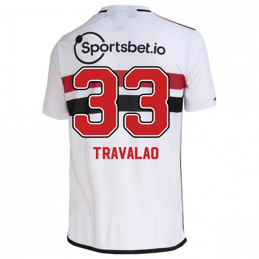 Kvinder Rafa Travalão #33 Hvid Hjemmebane Spillertrøjer 2023/24 Trøje T-Shirt
