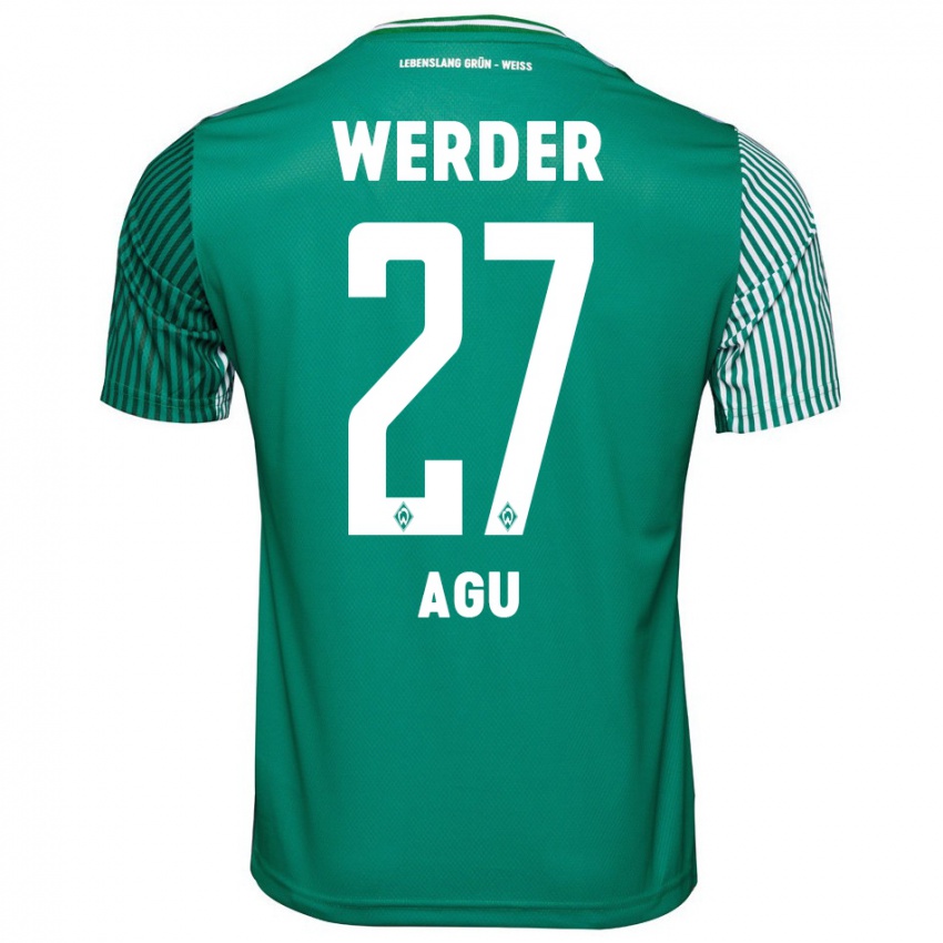 Kvinder Felix Agu #27 Grøn Hjemmebane Spillertrøjer 2023/24 Trøje T-Shirt