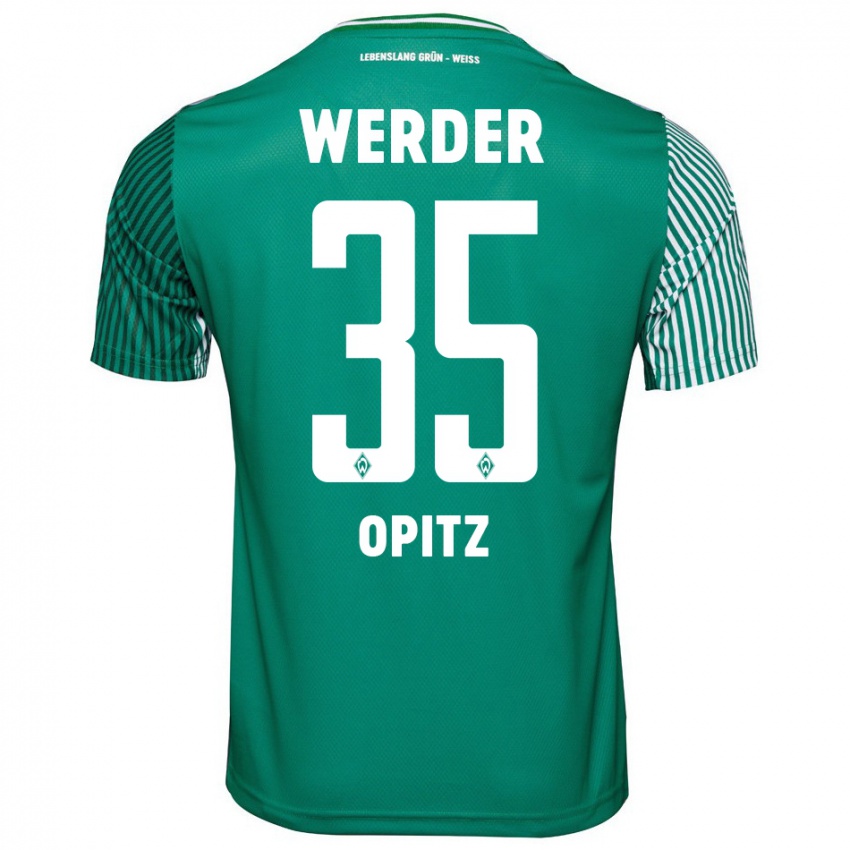 Kvinder Leon Opitz #35 Grøn Hjemmebane Spillertrøjer 2023/24 Trøje T-Shirt